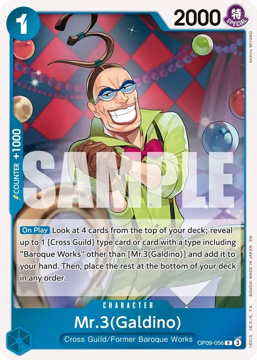 Carte One Piece anglaise OP09-056 Mr.3(Galdino)