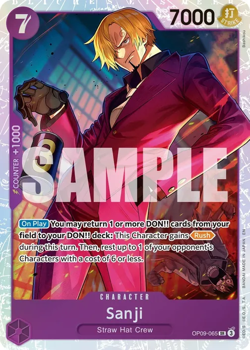Carte One Piece anglaise OP09-065 Sanji