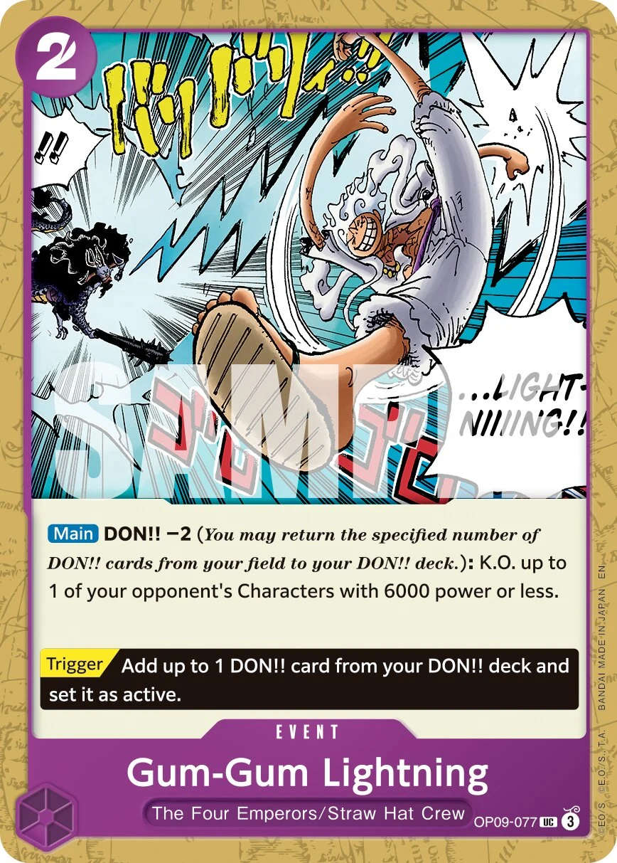 Carte One Piece anglaise Gum-Gum Lightning OP09-077 UC