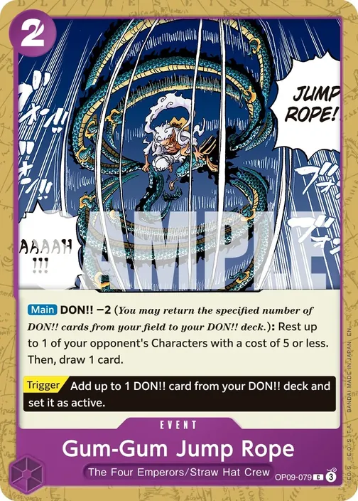 Carte One Piece anglaise OP09-079 Gum-Gum Jump Rope