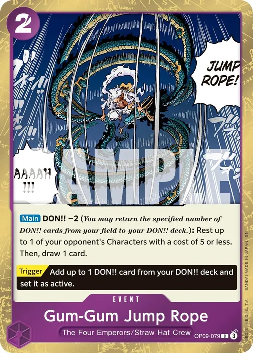Carte One Piece anglaise OP09-079 Gum-Gum Jump Rope (version 2)