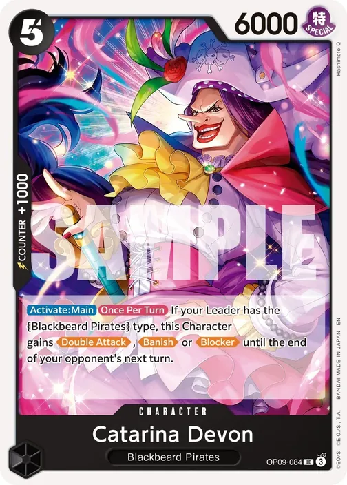 Carte One Piece anglaise OP09-084 Catarina Devon