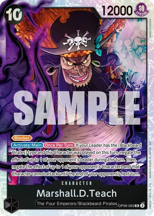 Carte One Piece anglaise OP09-093 Marshall.D.Teach