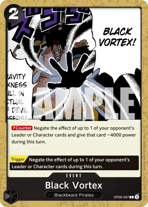 Carte One Piece anglaise OP09-097 Black Vortex