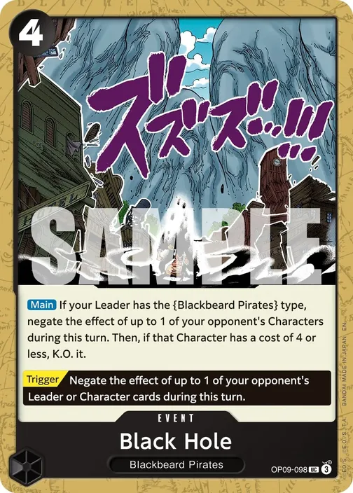 Carte One Piece anglaise OP09-098 Black Hole
