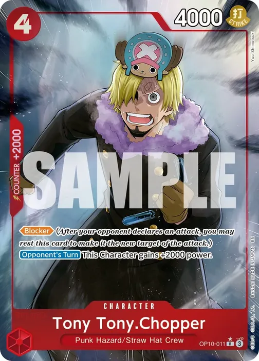 Carte One Piece anglaise OP10-011 Tony Tony.Chopper (version 2)