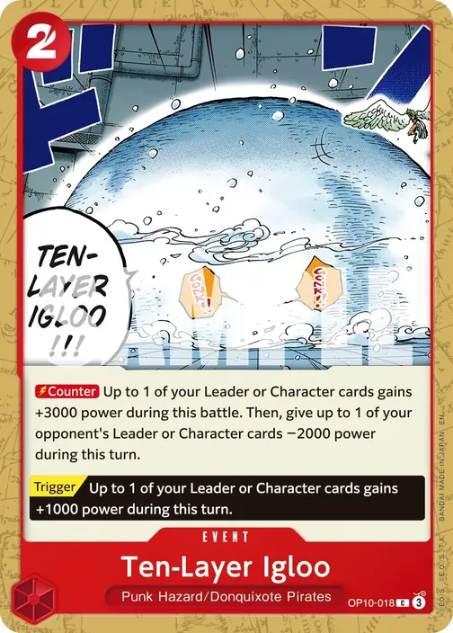 Carte One Piece anglaise OP10-018 Ten-Layer Igloo