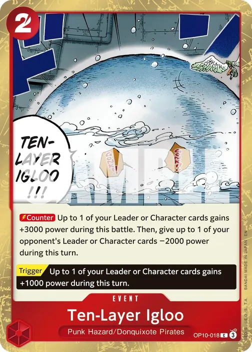 Carte One Piece anglaise OP10-018 Ten-Layer Igloo (version 2)