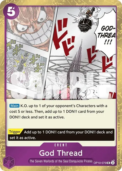 Carte One Piece anglaise OP10-079 God Thread (version 2)