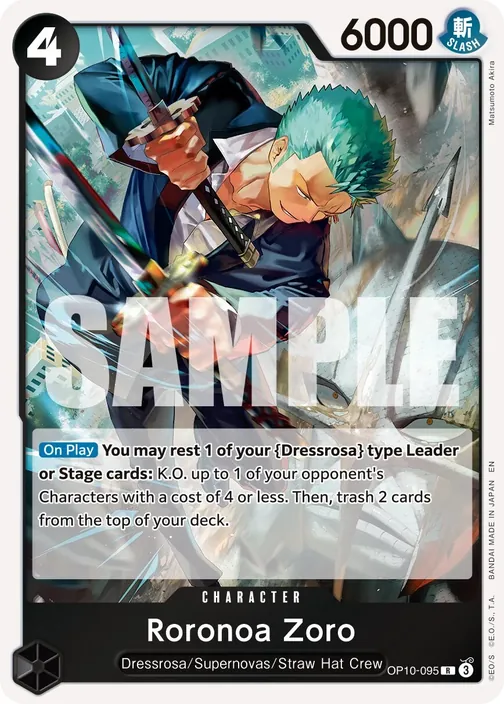 Carte One Piece anglaise OP10-095 Roronoa Zoro