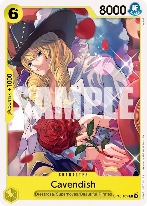 Carte One Piece anglaise OP10-105 Cavendish