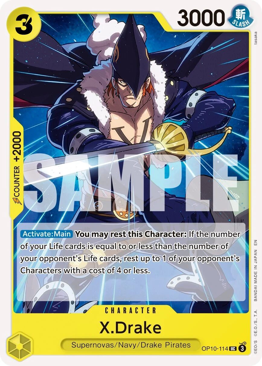 Carte One Piece anglaise X.Drake OP10-114 UC
