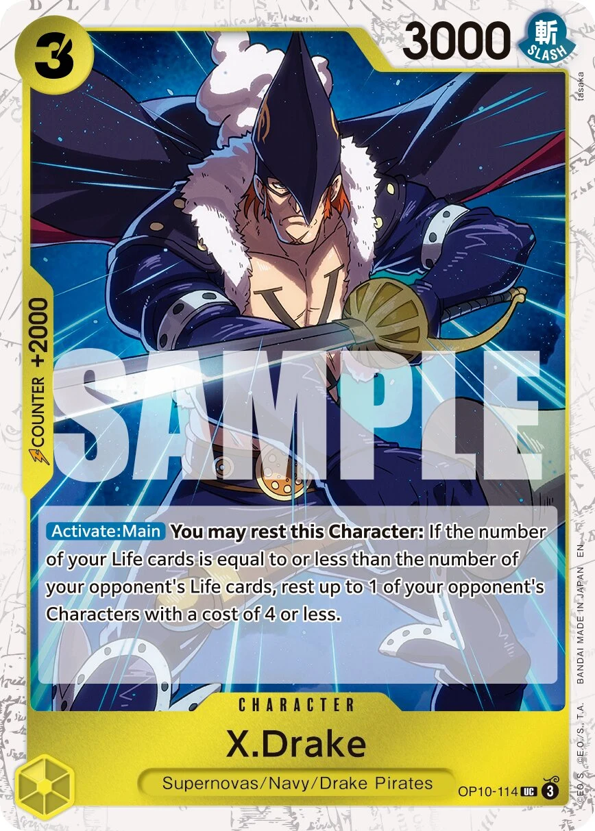Carte One Piece anglaise X.Drake OP10-114 UC