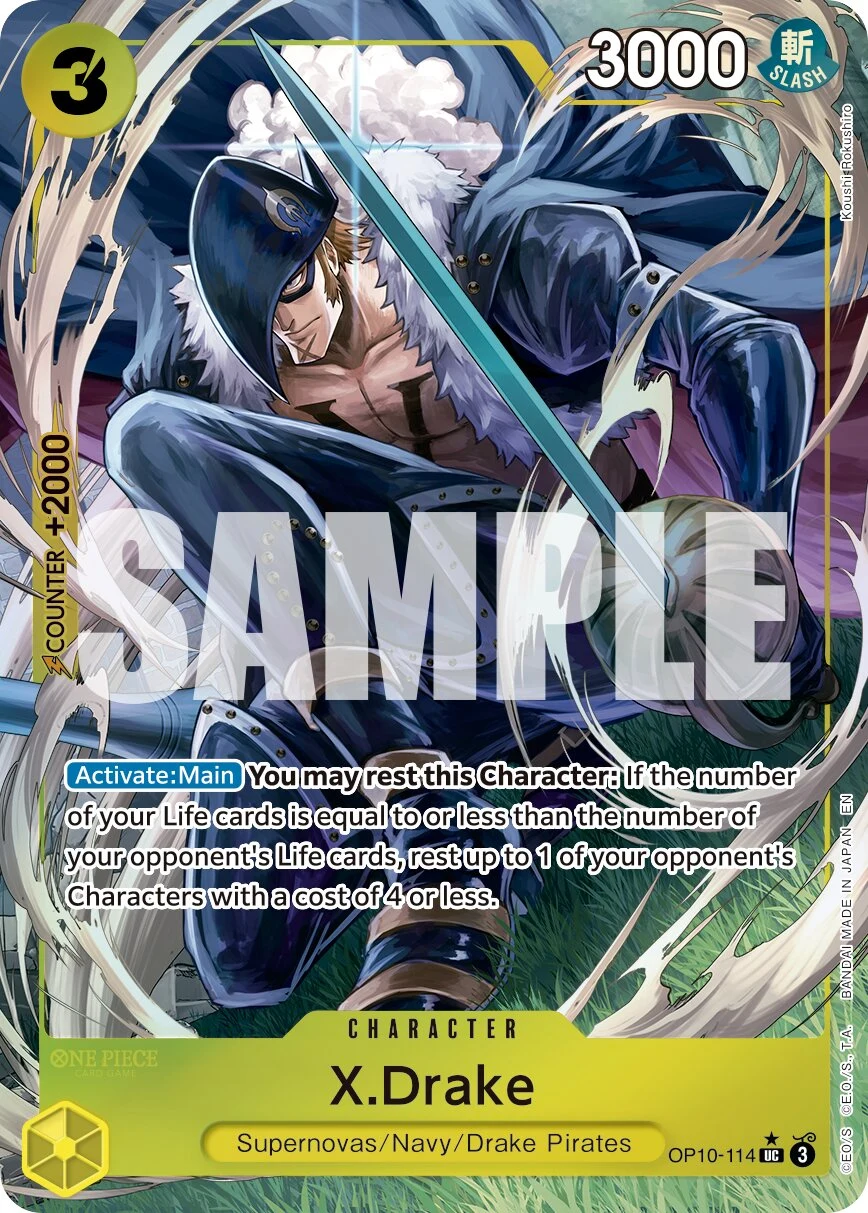 Carte One Piece anglaise X.Drake OP10-114 UC