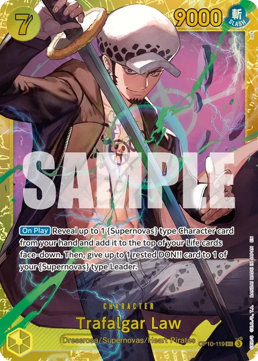 Carte One Piece anglaise OP10-119 Trafalgar Law