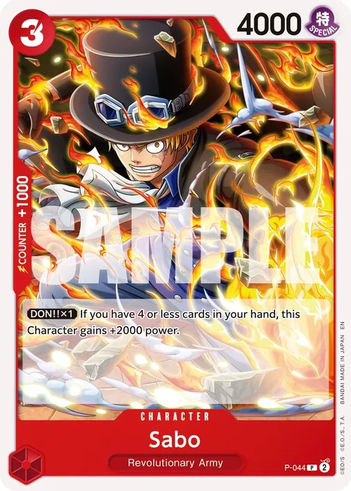 Carte One Piece anglaise P-044 Sabo