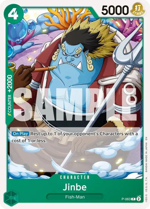 Carte One Piece anglaise P-063 Jinbe