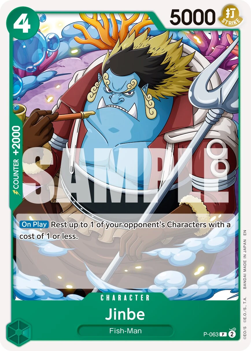 Carte One Piece anglaise Jinbe P-063 P