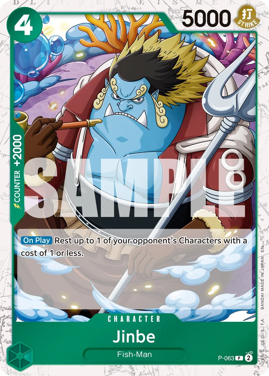 Carte One Piece anglaise Jinbe P-063 P