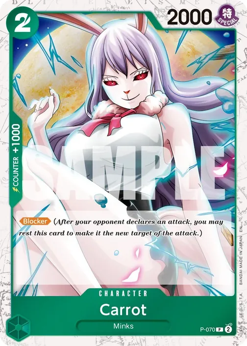 Carte One Piece anglaise P-070 Carrot (version 2)
