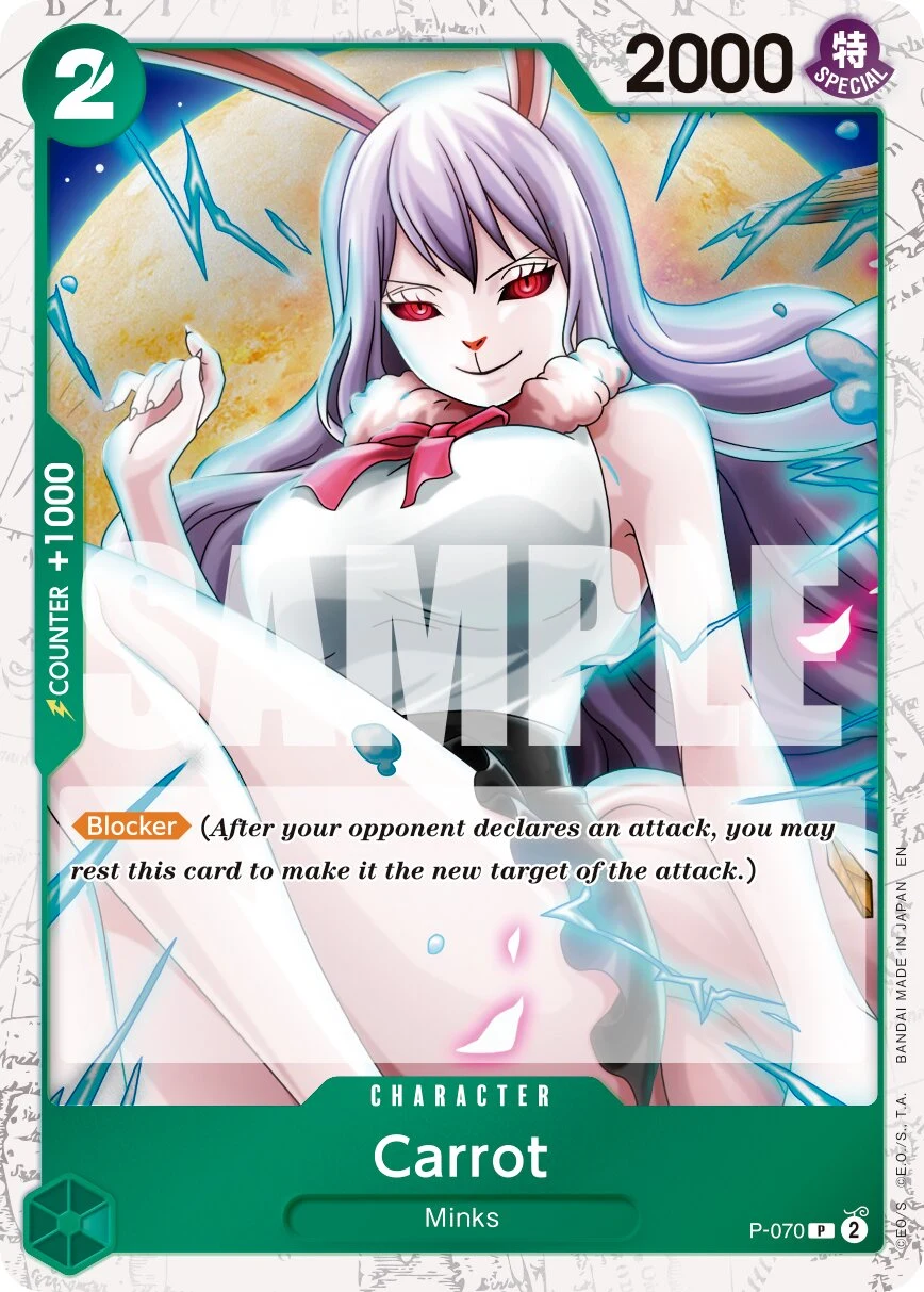 Carte One Piece anglaise Carrot P-070 P