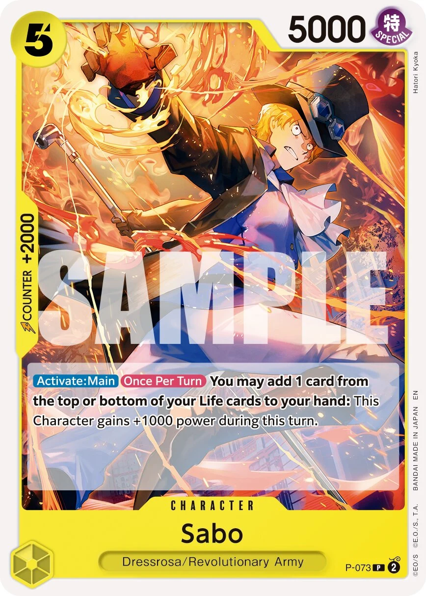 Carte One Piece anglaise Sabo P-073 P