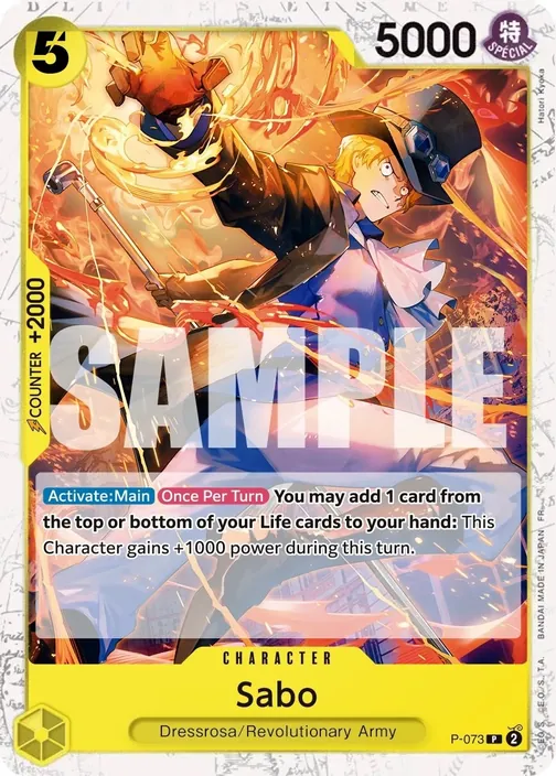 Carte One Piece anglaise P-073 Sabo (version 2)