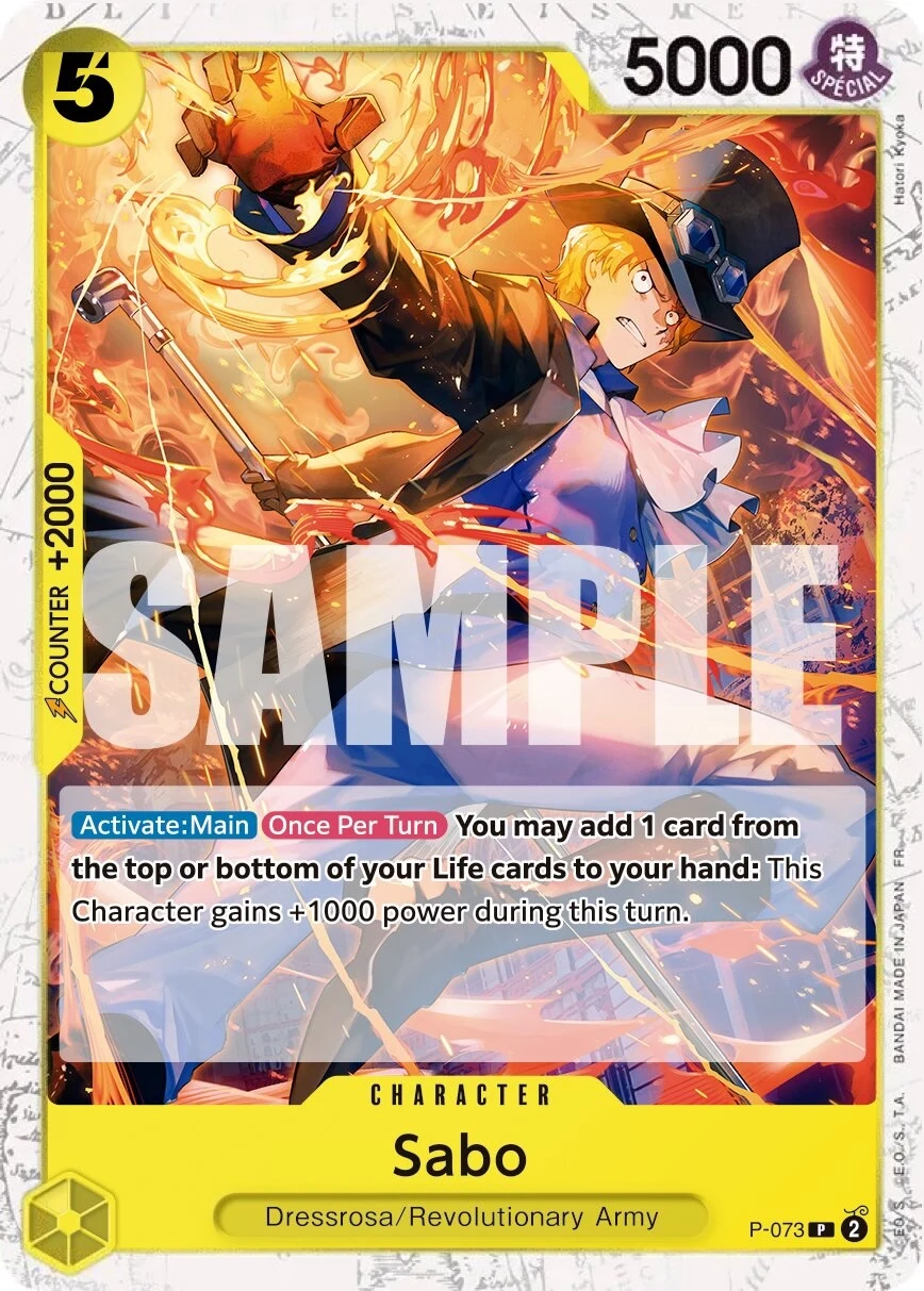 Carte One Piece anglaise Sabo P-073 P