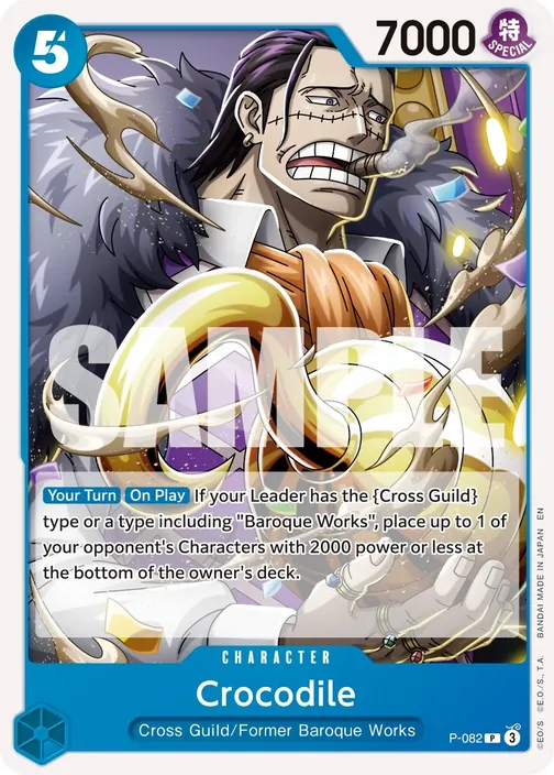 Carte One Piece anglaise P-082 Crocodile