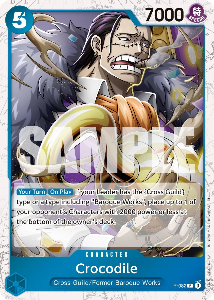 Carte One Piece anglaise Crocodile P-082 P