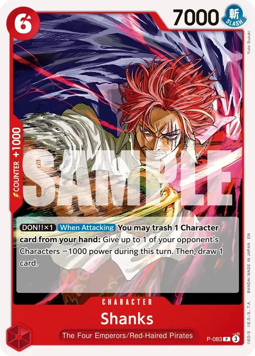 Carte One Piece anglaise P-083 Shanks