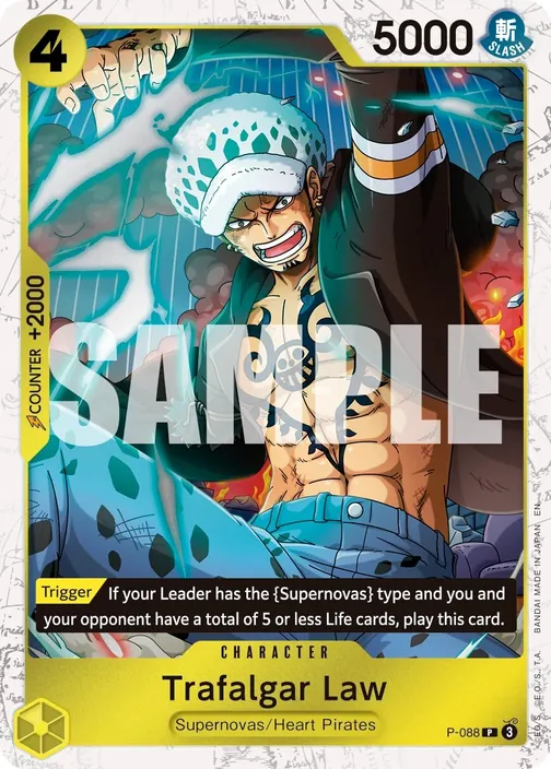 Carte One Piece anglaise P-088 Trafalgar Law (version 2)
