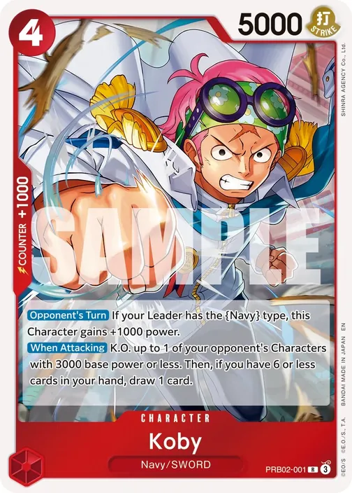 Carte One Piece anglaise PRB02-001 Koby