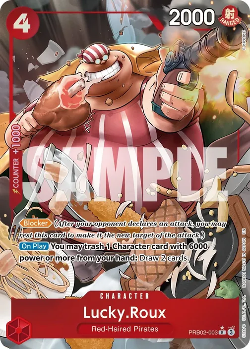 Carte One Piece anglaise PRB02-003 Lucky.Roux (version 2)