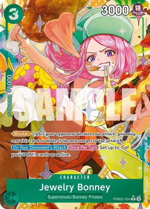 Carte One Piece anglaise PRB02-004 Jewelry Bonney (version 2)