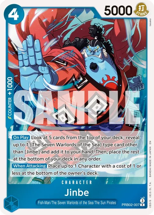 Carte One Piece anglaise PRB02-007 Jinbe