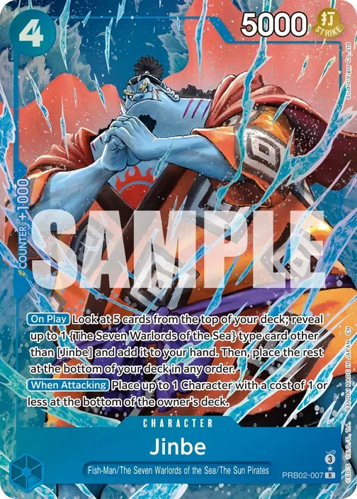 Carte One Piece anglaise PRB02-007 Jinbe (version 2)