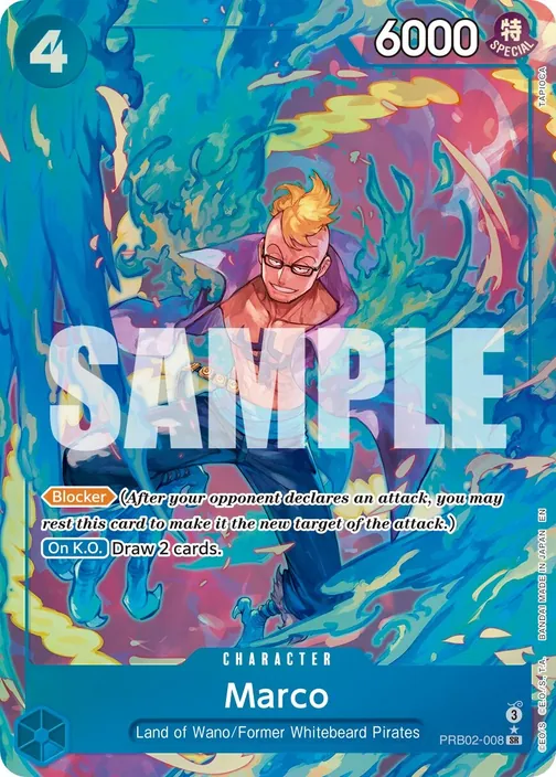 Carte One Piece anglaise PRB02-008 Marco (version 2)