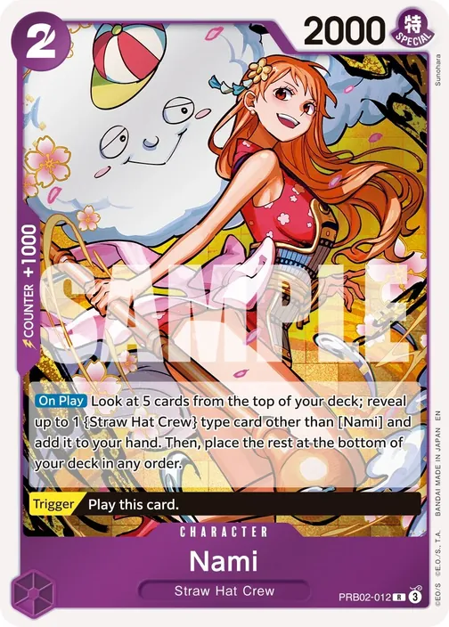 Carte One Piece anglaise PRB02-012 Nami