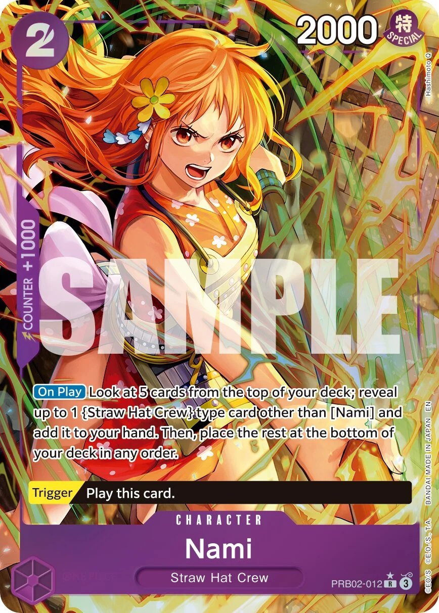 Carte One Piece anglaise Nami PRB02-012 R