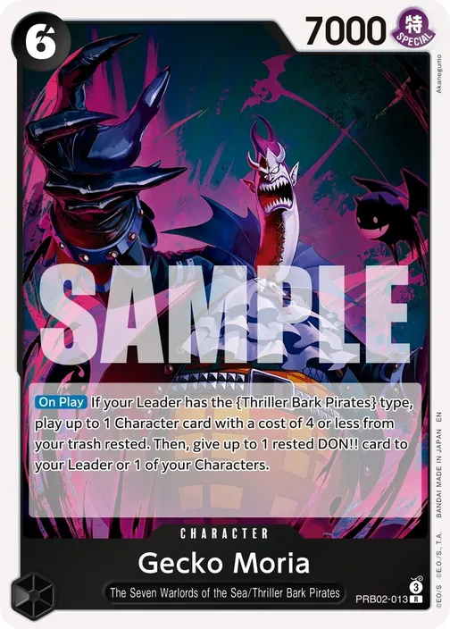 Carte One Piece anglaise PRB02-013 Gecko Moria