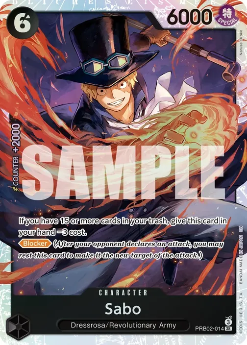 Carte One Piece anglaise PRB02-014 Sabo