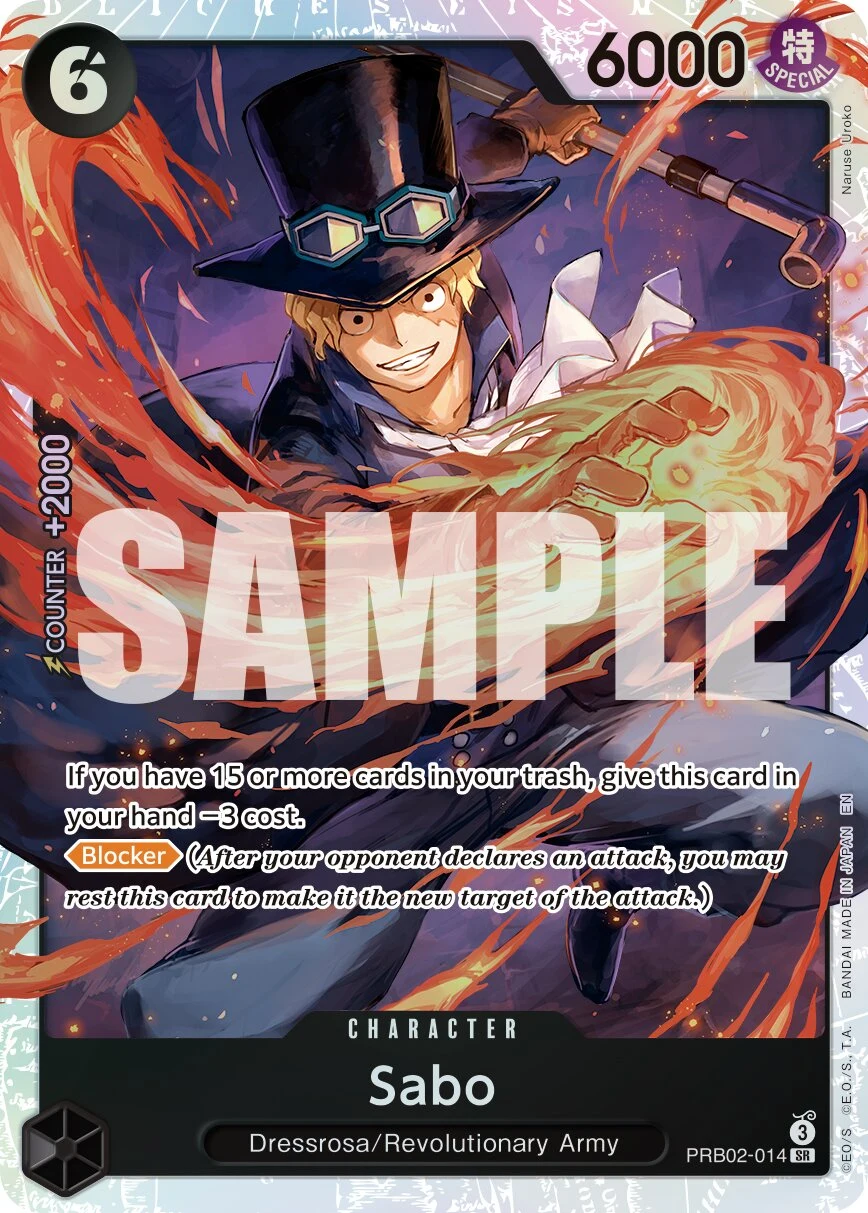 Carte One Piece anglaise Sabo PRB02-014 SR