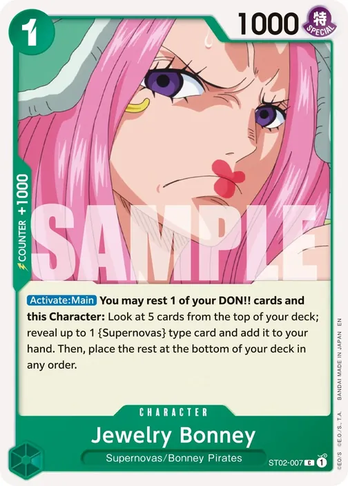 Carte One Piece anglaise ST02-007 Jewelry Bonney