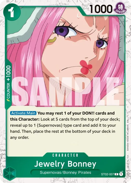 Carte One Piece anglaise ST02-007 Jewelry Bonney (version 2)
