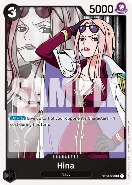 Carte One Piece anglaise ST06-008 Hina