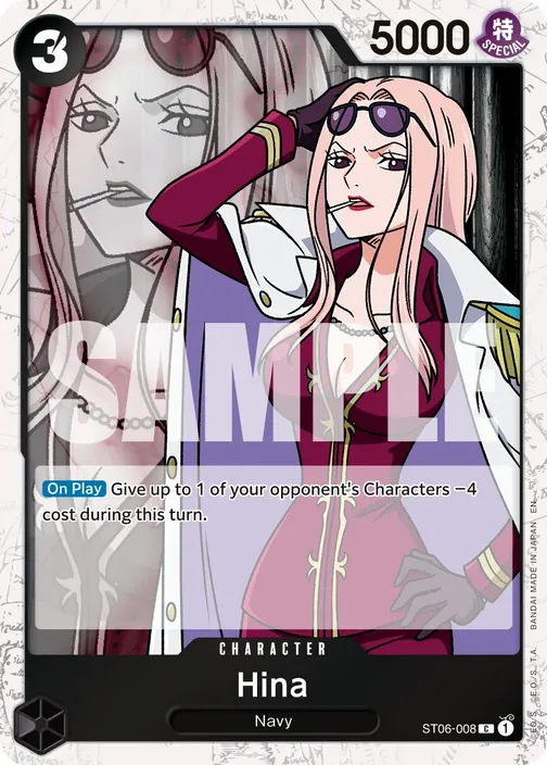 Carte One Piece anglaise ST06-008 Hina (version 2)