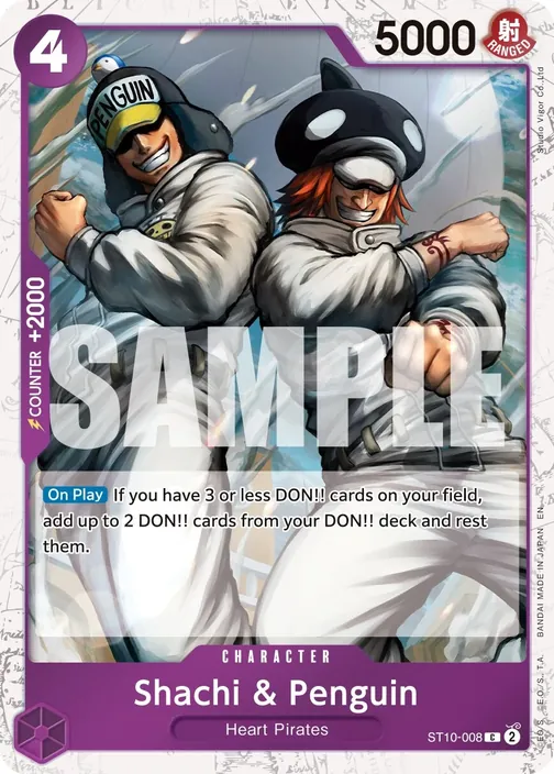 Carte One Piece anglaise ST10-008 Shachi & Penguin (version 2)