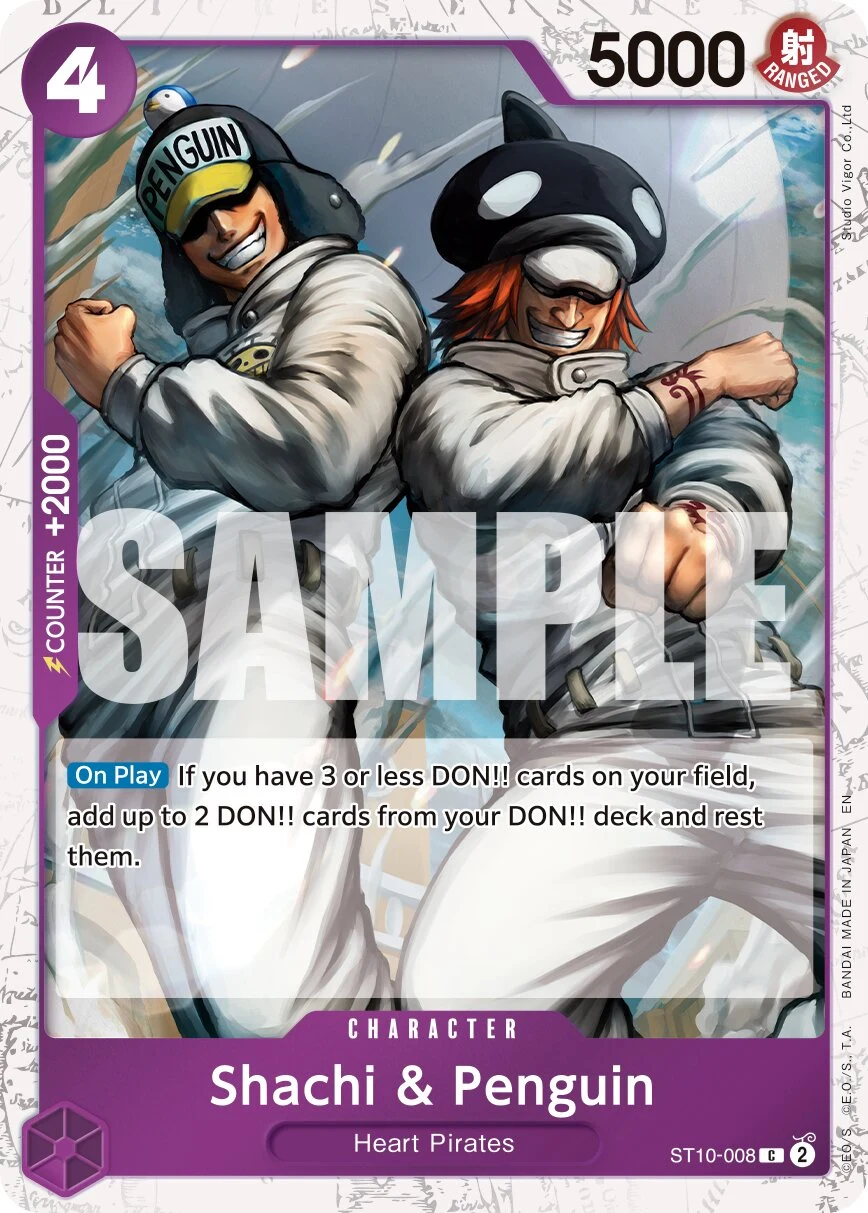 Carte One Piece anglaise Shachi & Penguin ST10-008 C