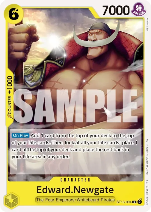Carte One Piece anglaise ST13-004 Edward.Newgate